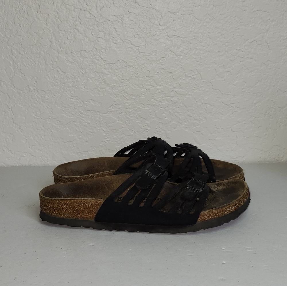 Birkenstock Granada Black Birko-Flor Sandals Size 37